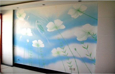 龙南画墙绘怎么画好白云的蓬松感？