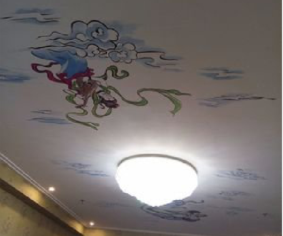 龙南如何快速绘制天花板上的手绘墙？