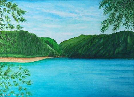 龙南在墙绘中，如何绘画绿水青山？