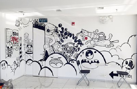 龙南手绘墙并非传统涂鸦。